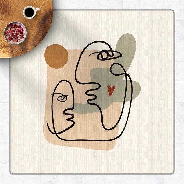 Moderne Teppiche Picasso Interpretation - Wangenkuss