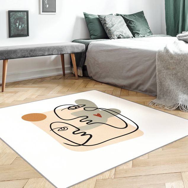 Große Teppiche Picasso Interpretation - Wangenkuss
