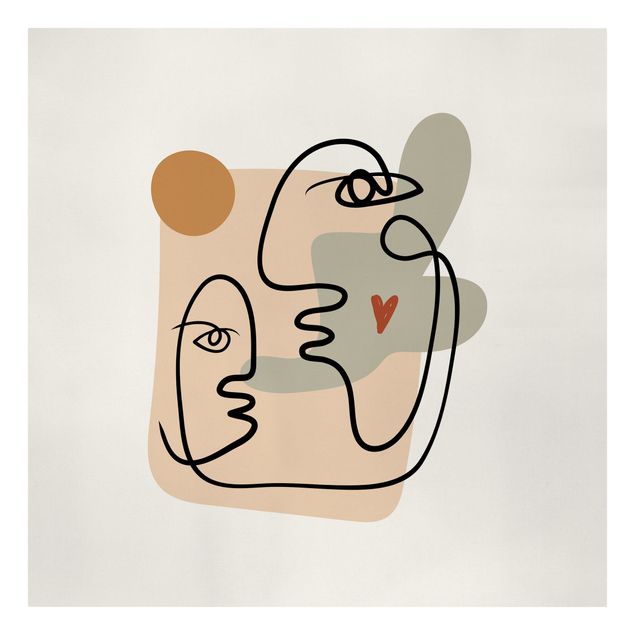 Bilder auf Leinwand Picasso Interpretation - Wangenkuss