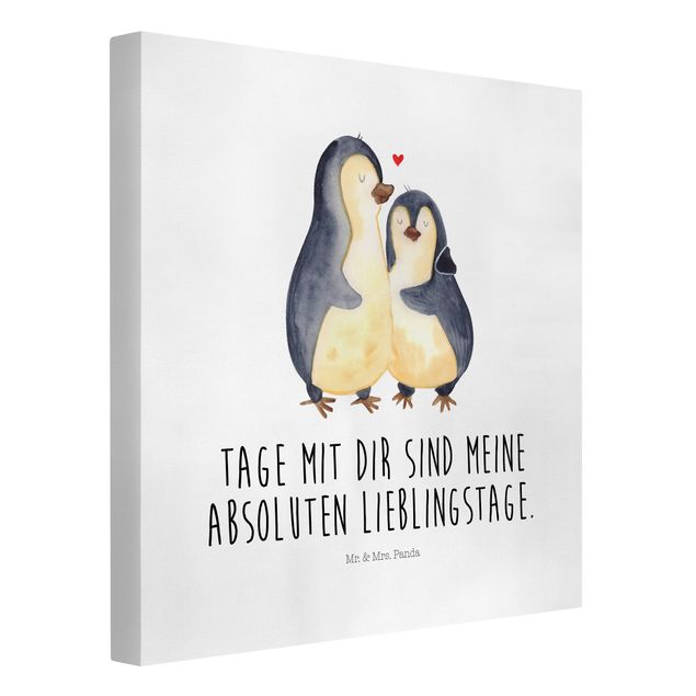 Leinwandbilder abstrakt Mr. & Mrs. Panda - Pinguin - Lieblingstage