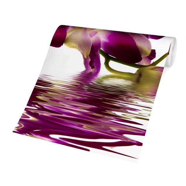 Wandtapete Design Pink Orchid Waters