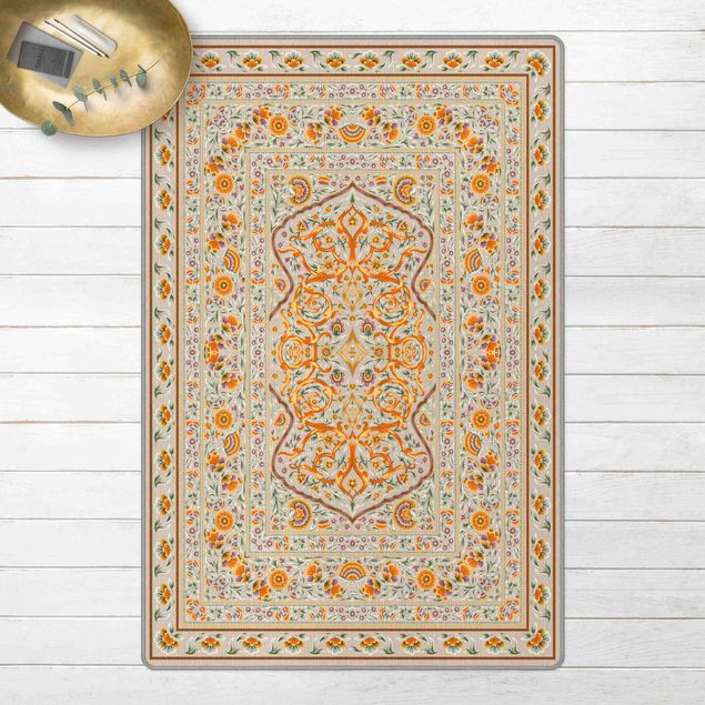 Teppich Perser Prächtiger Ornamentteppich beige