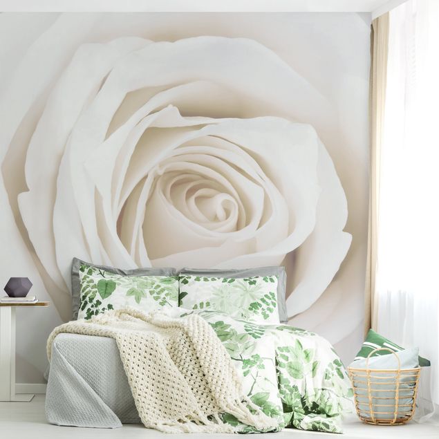 Landhaus Tapete Pretty White Rose