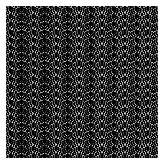 Fototapete schwarz Punktmuster in Schwarz
