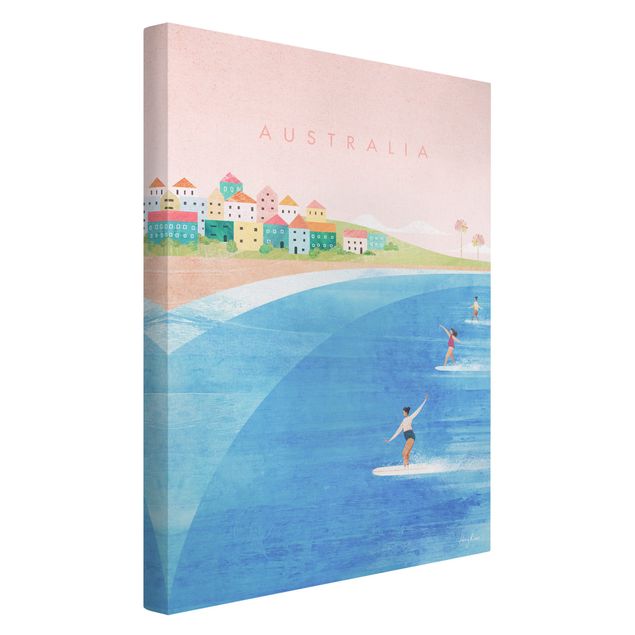 Strand Bild auf Leinwand Reiseposter - Australien