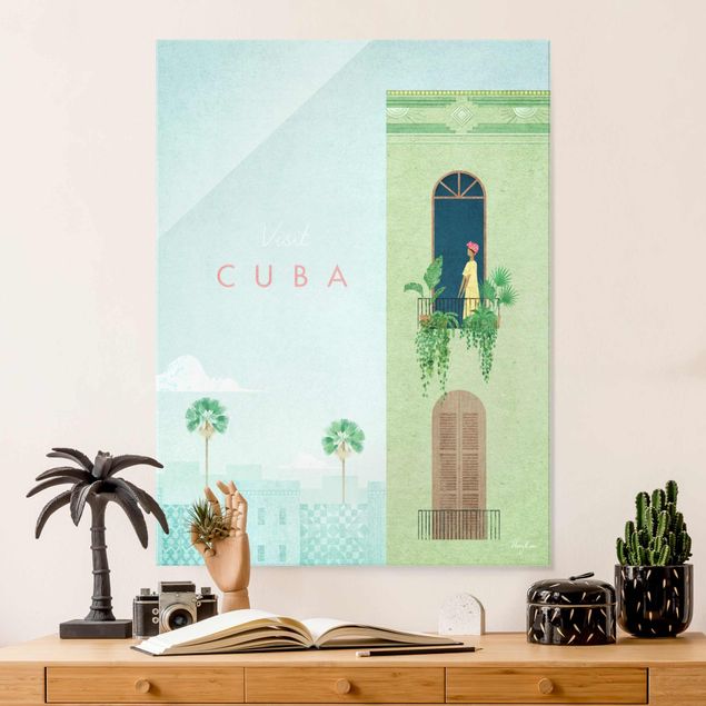 XXL Glasbilder Reiseposter - Cuba