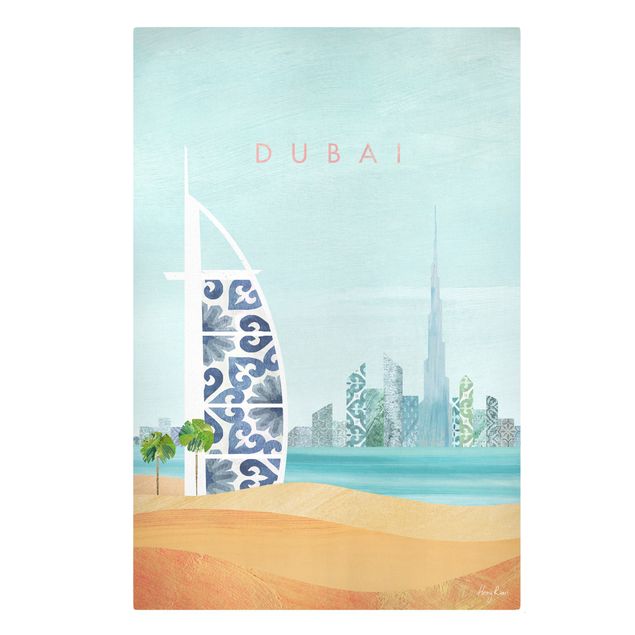 Kunstdrucke auf Leinwand Reiseposter - Dubai