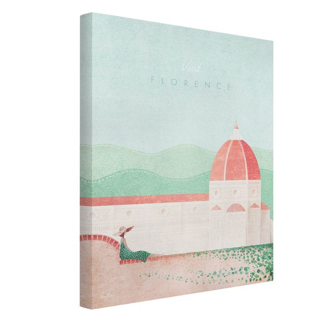 Leinwandbild - Reiseposter - Florence - Hochformat 3:4