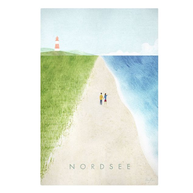 Leinwandbild Kunstdruck Reiseposter - Nordsee