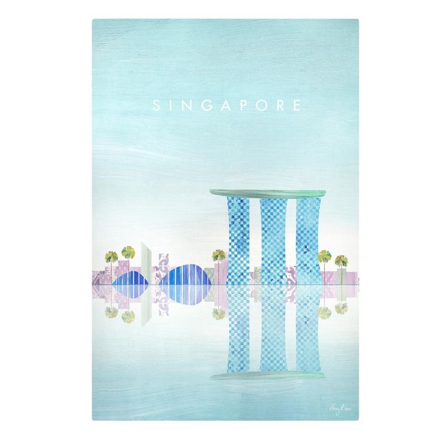 Wandbilder Skyline Reiseposter - Singapur