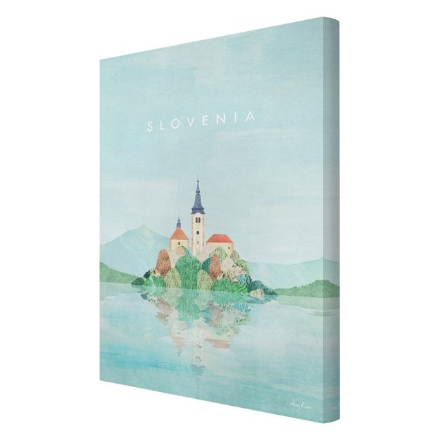 Leinwand Kunstdruck Reiseposter - Slowenien