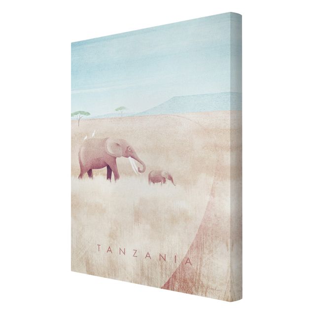 Leinwandbild Kunstdruck Reiseposter - Tansania