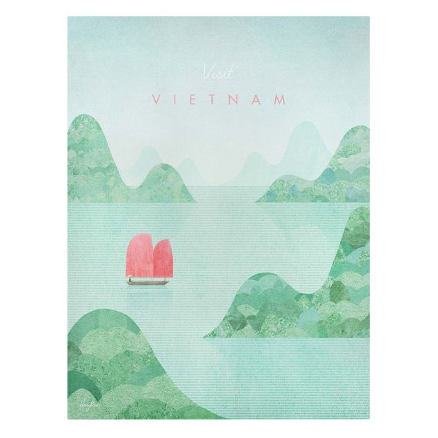 Leinwandbild - Reiseposter - Vietnam - Hochformat 3:4