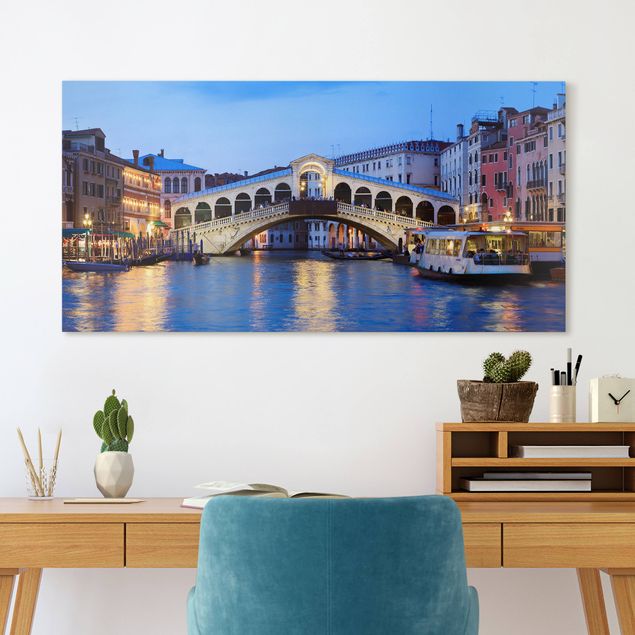 Leinwand Bilder XXL Rialtobrücke in Venedig