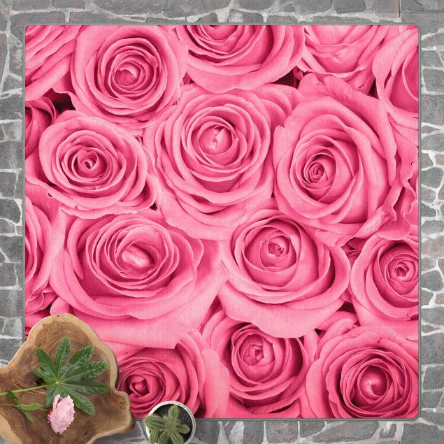 Teppich Blumen Rosa Rosen