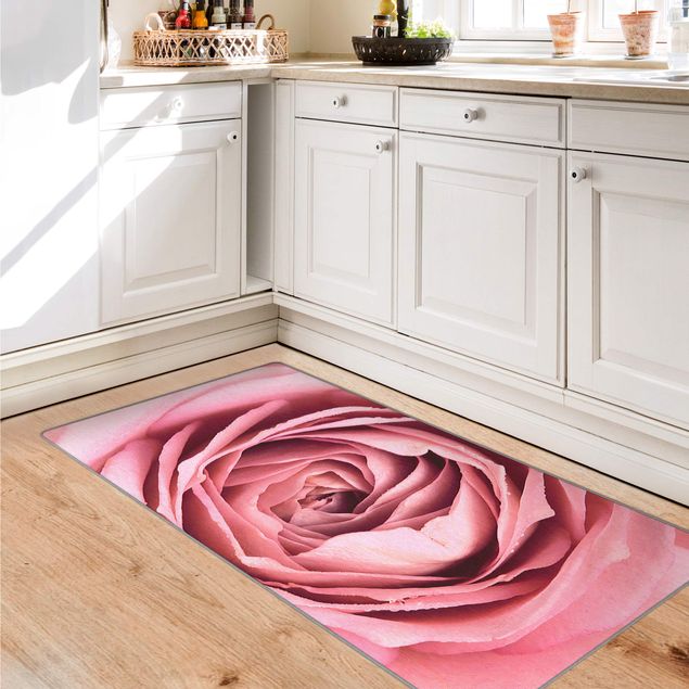 Teppiche Rosa Rosenblüte