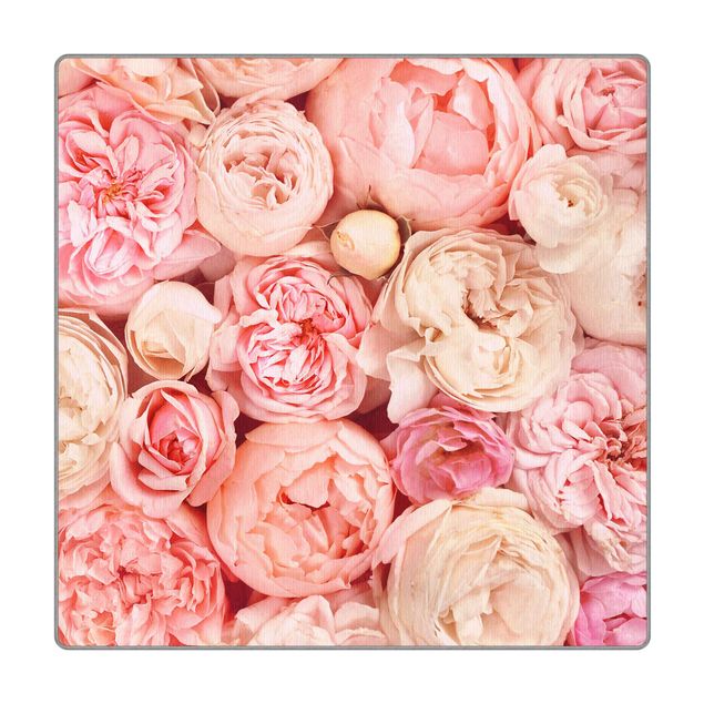 Teppiche groß Rosen Rosé Koralle Shabby