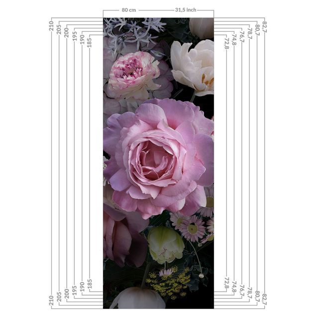Duschrückwand - Rosentraum Bouquet
