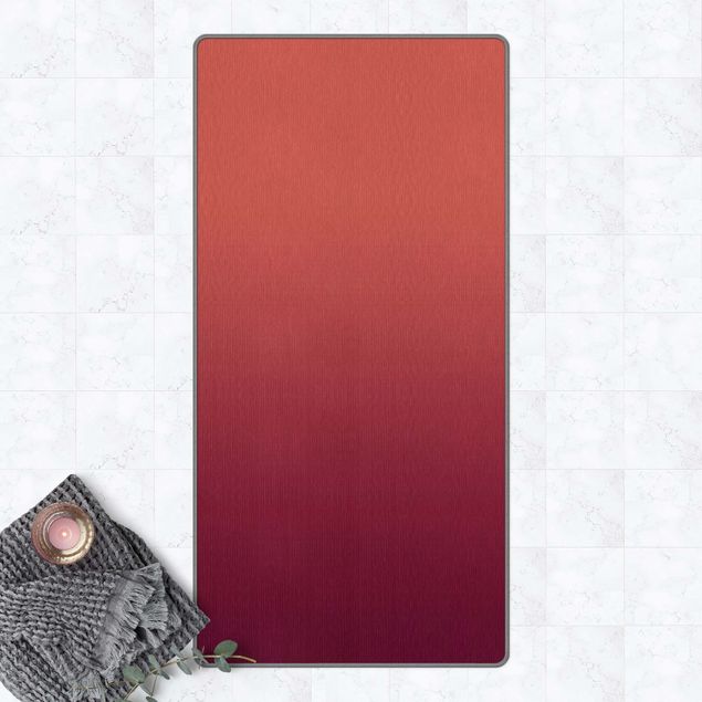 Moderner Teppich Roter Farbverlauf