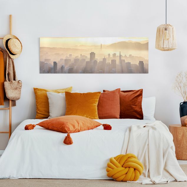Wandbilder Wohnzimmer modern San Francisco im Morgengrauen
