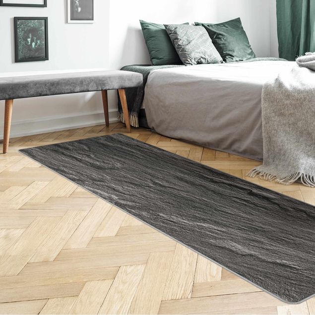Teppich schwarz Schiefer