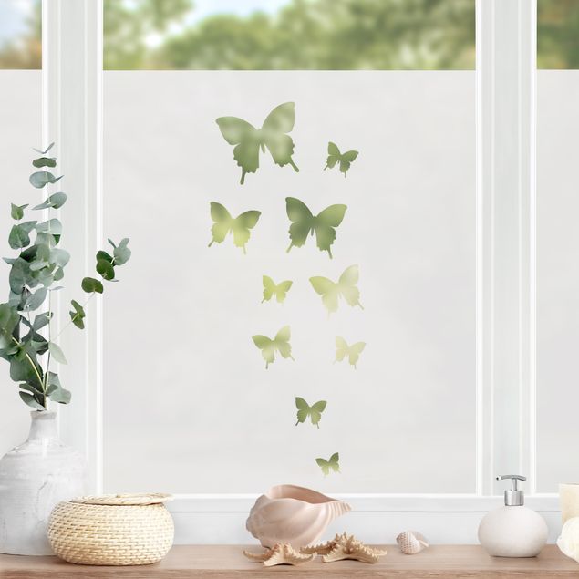 Fensterfolie Wohnzimmer Schmetterlingsdeko II