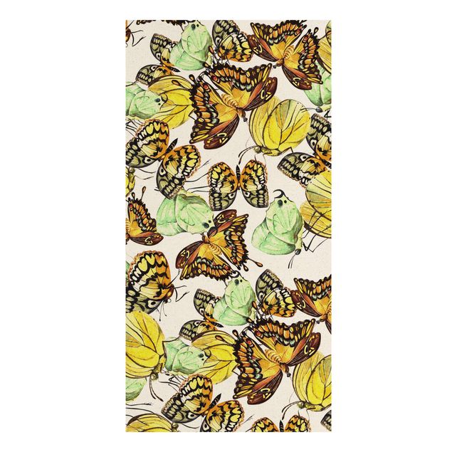 Leinwandbilder Tier Schwarm von Gelben Schmetterlingen