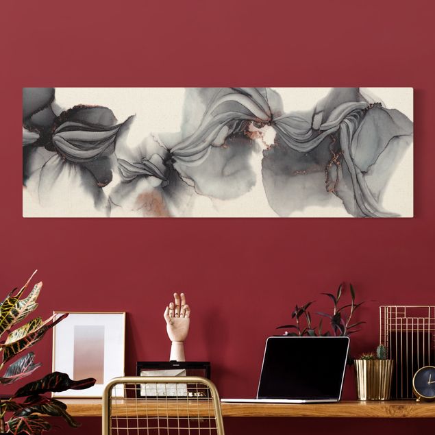 Leinwandbilder Wohnzimmer modern Schwarze Medusa mit Kupferglanz
