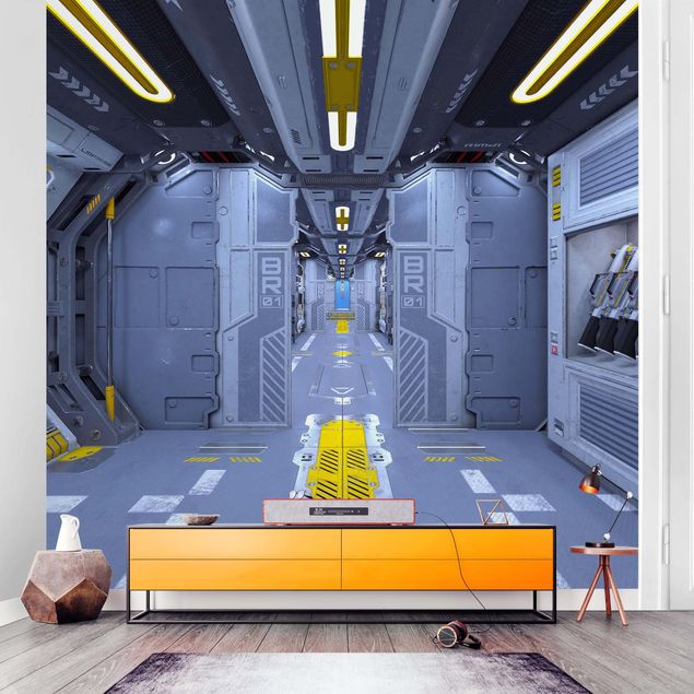 Fototapete modern Sci-Fi Raumschiff Innenraum