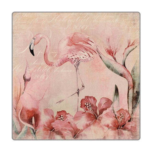 Große Teppiche Shabby Chic Collage - Flamingo