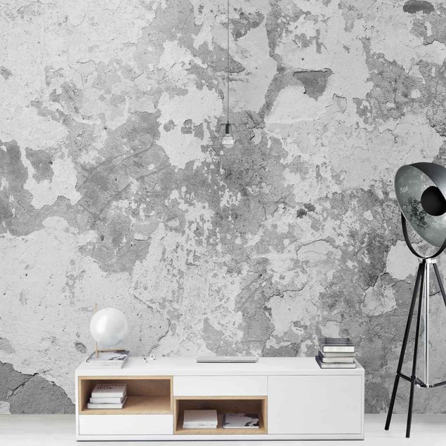 Moderne Tapeten Shabby Wand in Grau