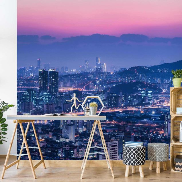 Fototapete modern Skyline von Seoul