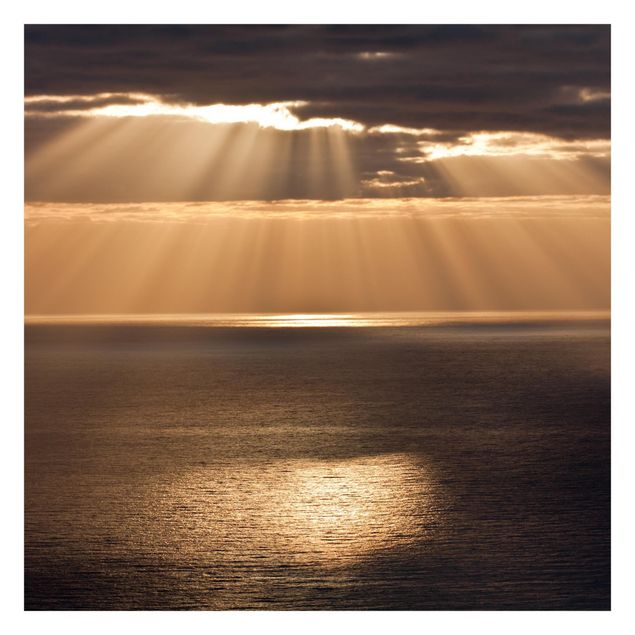 Fototapete - Sonnenstrahlen über dem Meer