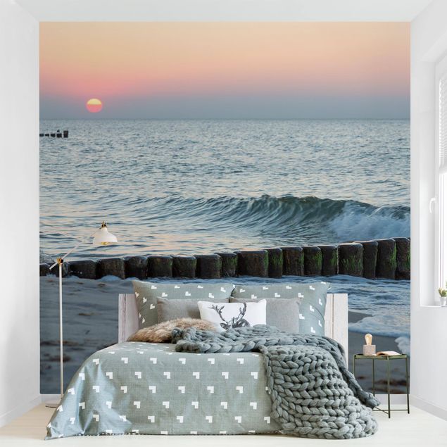 Moderne Tapeten Sonnenuntergang am Meer
