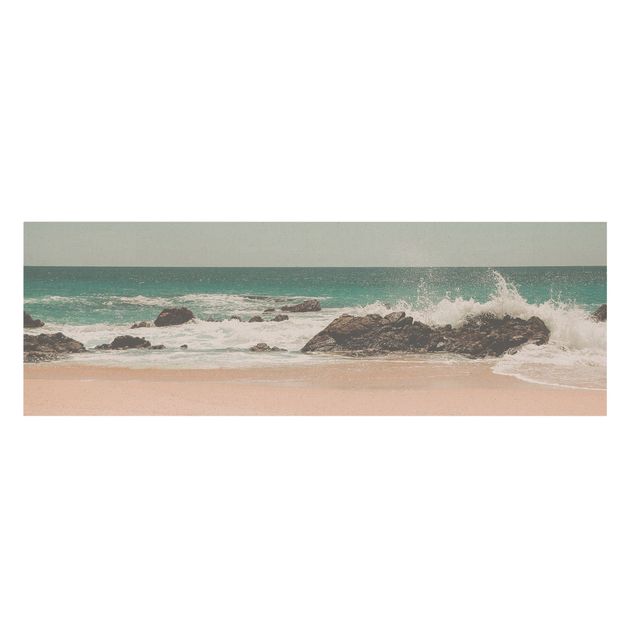 Strand Bild auf Leinwand Sonniger Strand Mexico