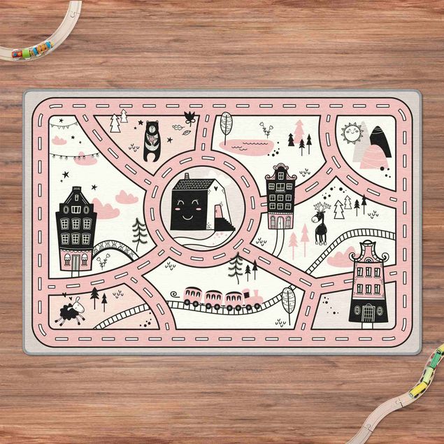 Spielteppiche Straßen & Wege Skandinavien - Die rosane Stadt