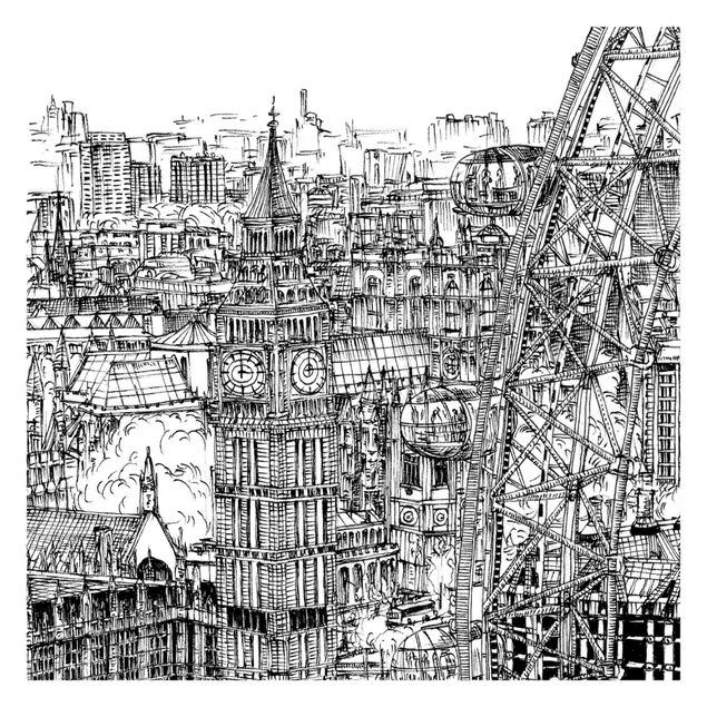 Fototapete Stadtstudie - London Eye