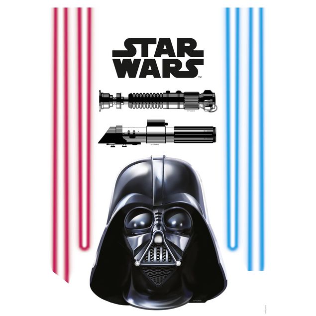 Wandsticker Star Wars - Darth Vader und Lichtschwert