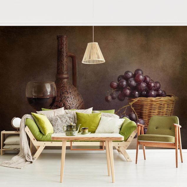 Moderne Tapeten Stillleben mit Weintrauben