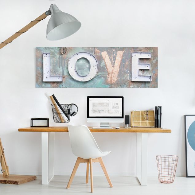 Wandbilder Wohnzimmer modern Streetart Love