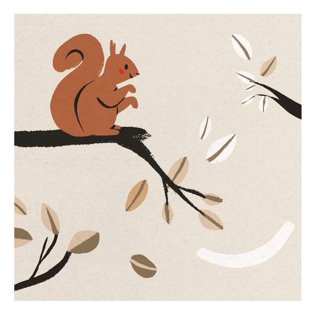 Wandbilder Süße Tierillustration - Eichhörnchen