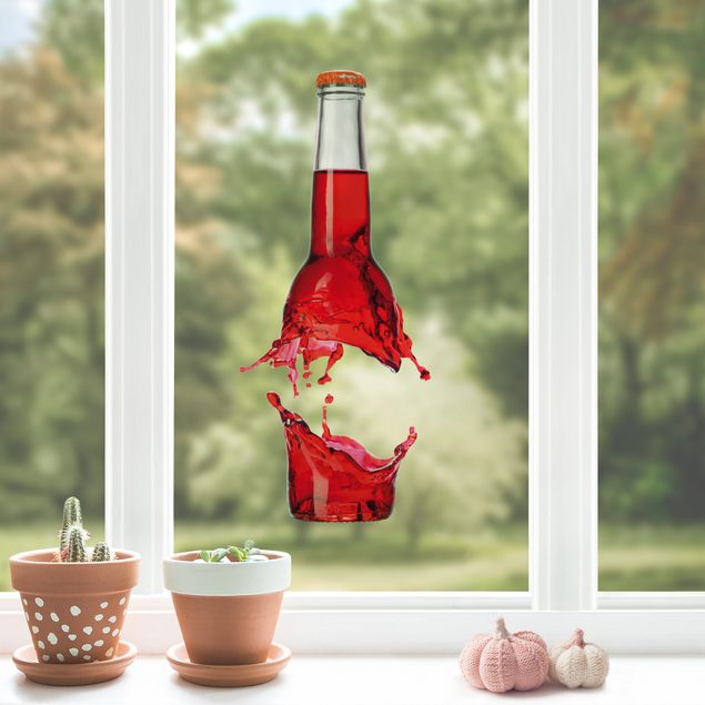 XXL Fensterbilder Saftflasche