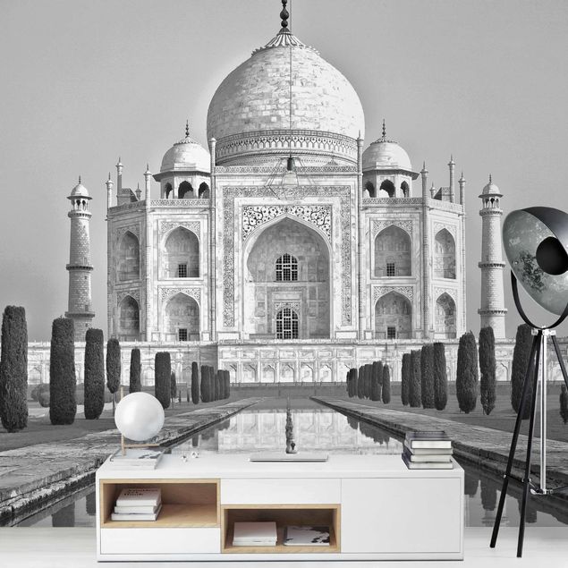 Schlafzimmer Tapete Grau Taj Mahal mit Garten