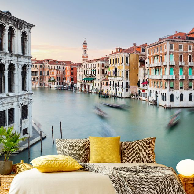 Fototapete blau Canale Grande Blick von der Rialtobrücke Venedig