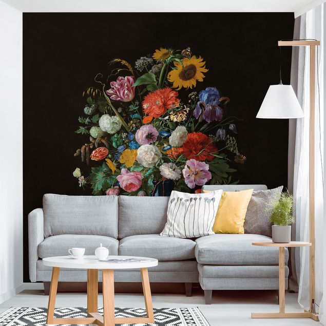 Moderne Tapeten Jan Davidsz de Heem - Glasvase mit Blumen