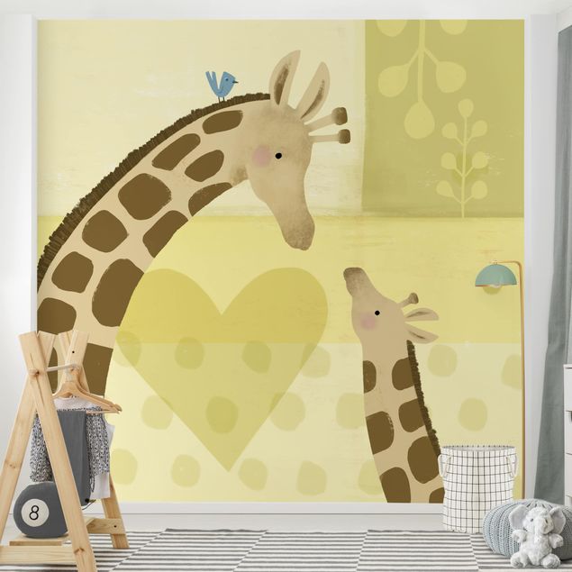Fototapete Tiere Mama und ich - Giraffen