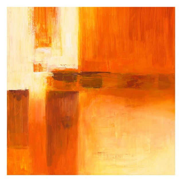 Tapete orange Petra Schüßler - Komposition in Orange und Braun 01