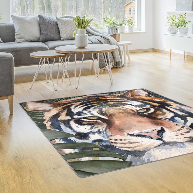 Teppiche Tiger im Dschungel