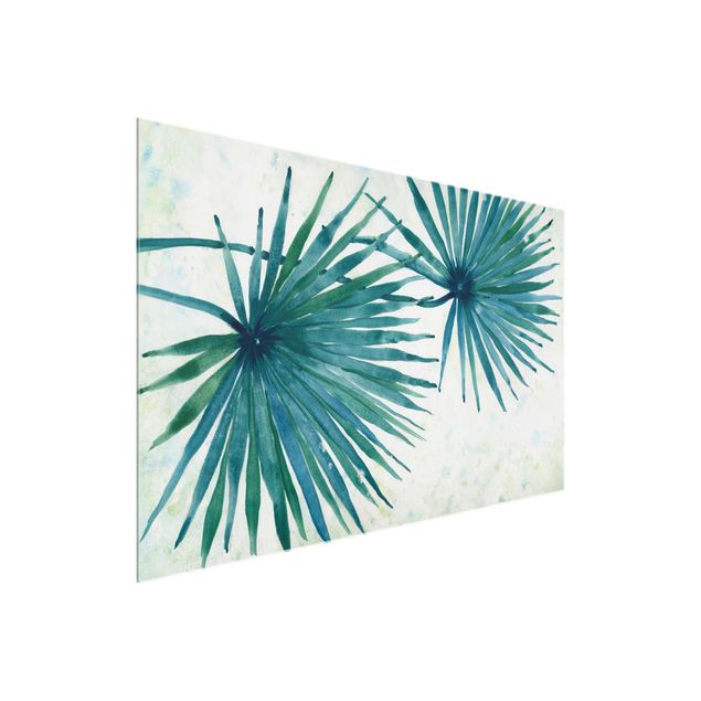 Bilder für die Wand Tropische Palmenblätter Close-Up