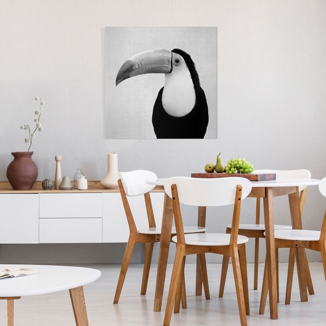 Wandbilder Tiere Tukan Torben Schwarz Weiß